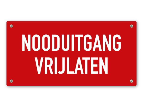 Nooduitgang vrijlaten