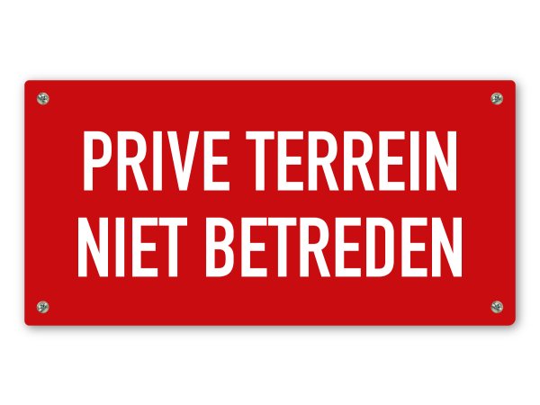 Prive terrein niet betreden