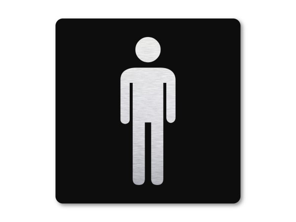 Pictogram zwart Toilet Heren