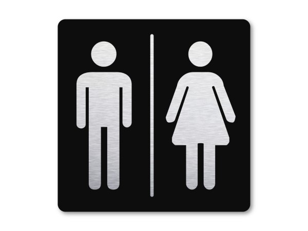 Pictogram zwart toiletten