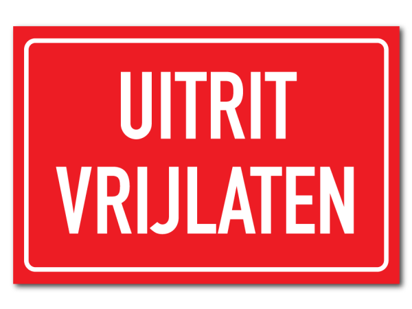 Uitrit vrijlaten