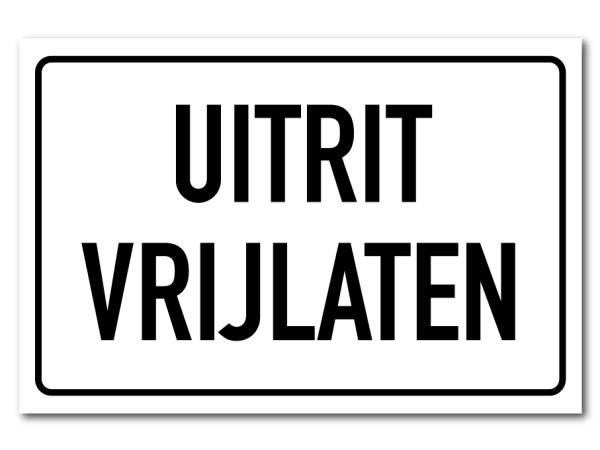 Uitrit vrijlaten