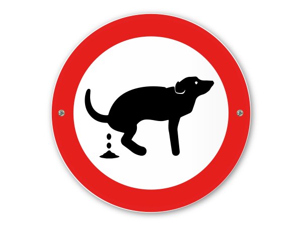 Verbodsbord Honden verboden te poepen