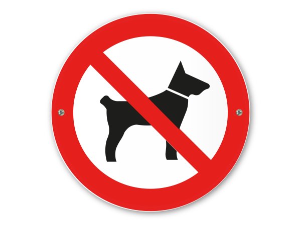 Verbodsbord Verboden voor honden