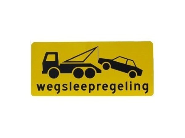 Tekstbord Aluminium Wegsleepregeling