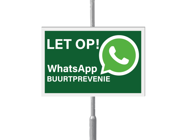 WhatsApp Buurtpreventie bord