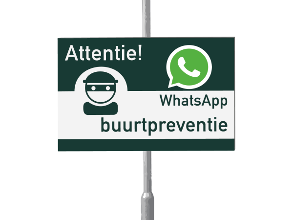 WhatsApp Buurtpreventie bord