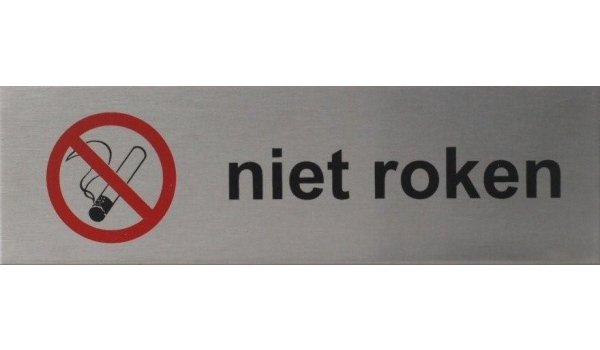 RVS pictogram Niet roken