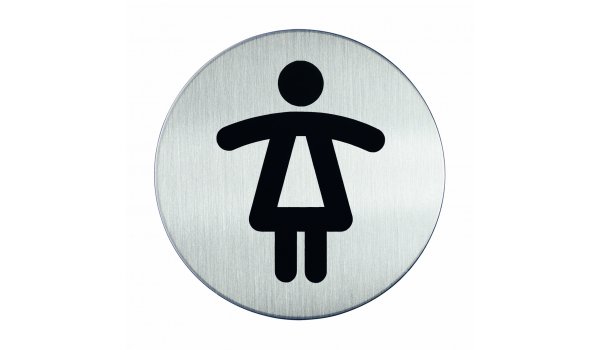 RVS pictogram Dames toilet