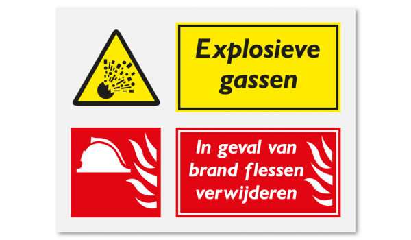Explosieve gassen - In geval van brand flessen verwijderen