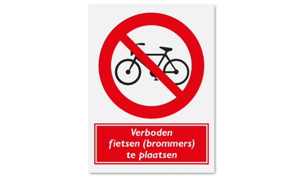 Verboden fietsen(brommers) te plaatsen