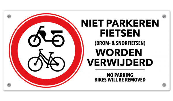Niet parkeren fietsen worden verwijderd