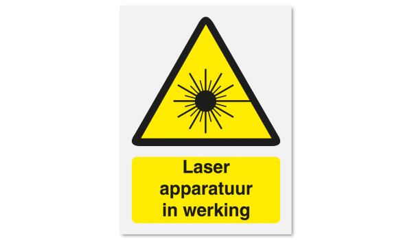 Laser apparatuur in werking