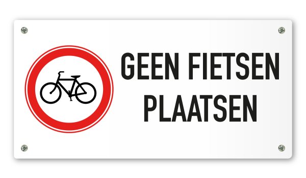 Geen fietsen plaatsen