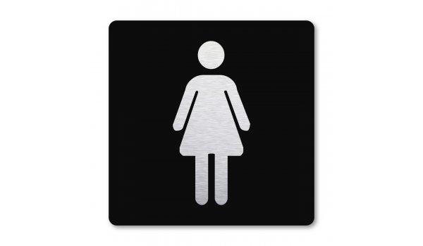 Pictogram zwart Toilet Dames