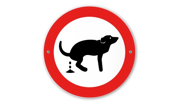 Verbodsbord Honden verboden te poepen