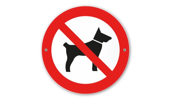 Verbodsbord Verboden voor honden