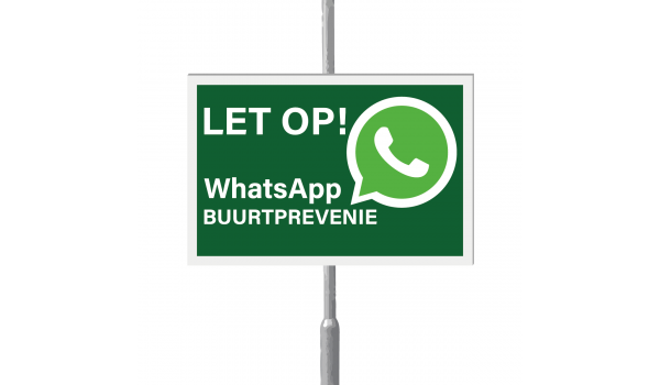 WhatsApp Buurtpreventie bord