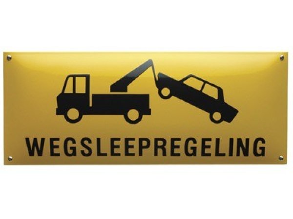 Verbodsbord Wegsleepregeling