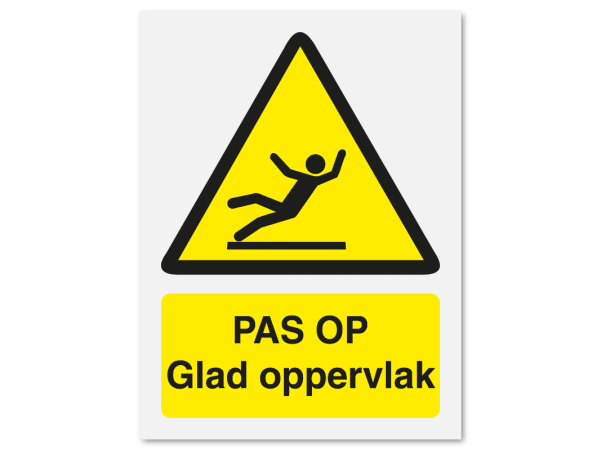 Pas op glad oppervlak