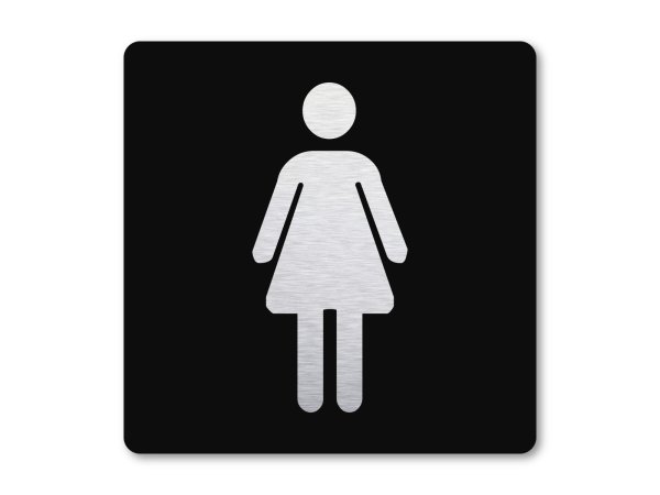 Pictogram zwart Toilet Dames