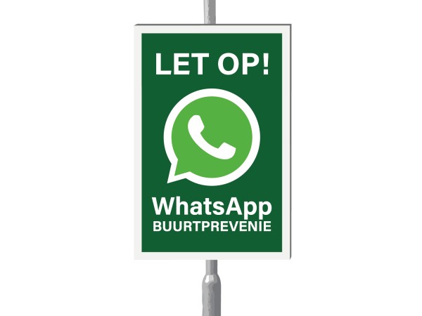 WhatsApp Buurtpreventie bord