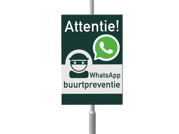 WhatsApp Buurtpreventie bord