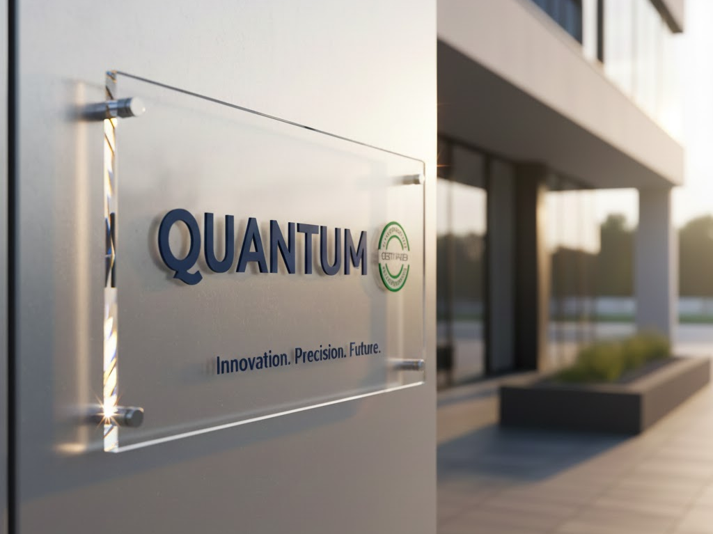 Lasergesneden plexiglas naambord met heldere randen