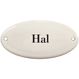 Deurbordje emaille Hal