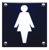 Emaille pictogram WC Dames