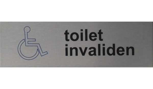 RVS pictogram toilet invaliden