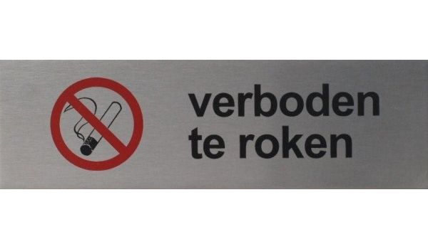 RVS pictogram Verboden te roken