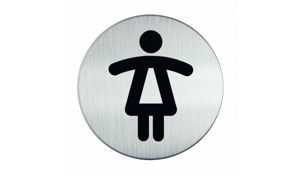 RVS pictogram Dames toilet
