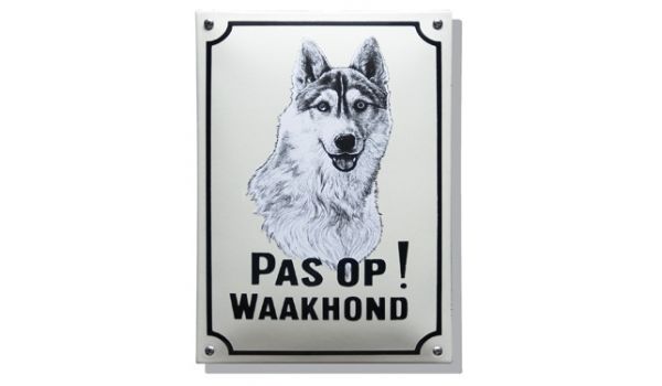 Hier waak ik bord met Husky