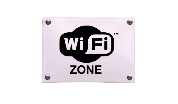 Emaille wifi zone bordje
