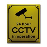 Veiligheidsbord CCTV camerabewaking 16 x 19 cm