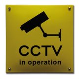 Veiligheidsbord CCTV 20 x 20 cm emaille