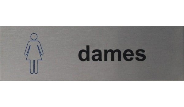 RVS pictogram wc dames