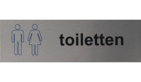 RVS pictogram toiletten