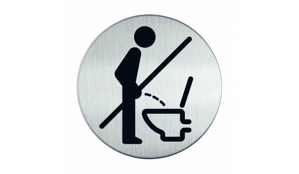RVS pictogram Niet staand plassen