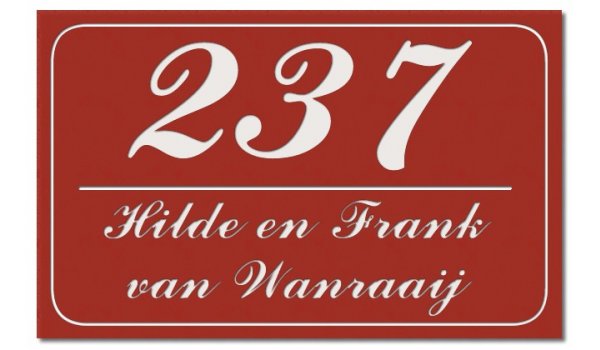 Klassiek Emaille look naambord