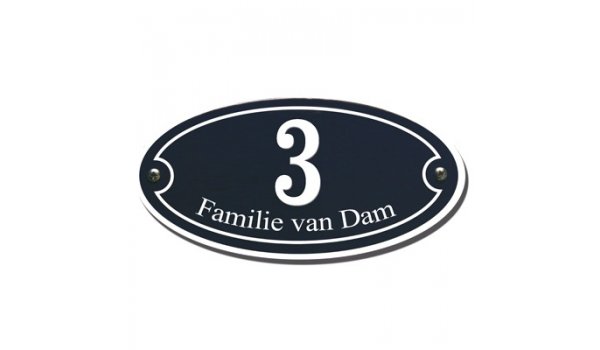 Emaille naambord