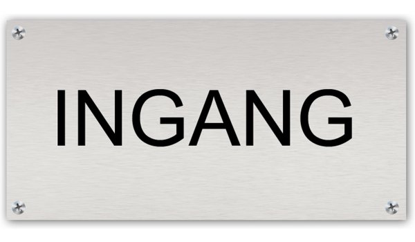 Tekstbord Aluminium Ingang