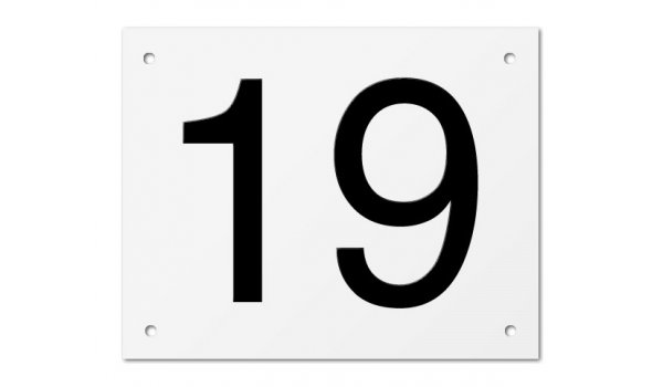 Kunststof huisnummerbord