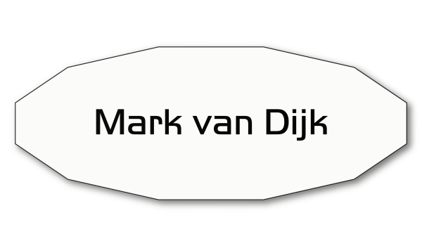 Kunststof naamplaatje sier