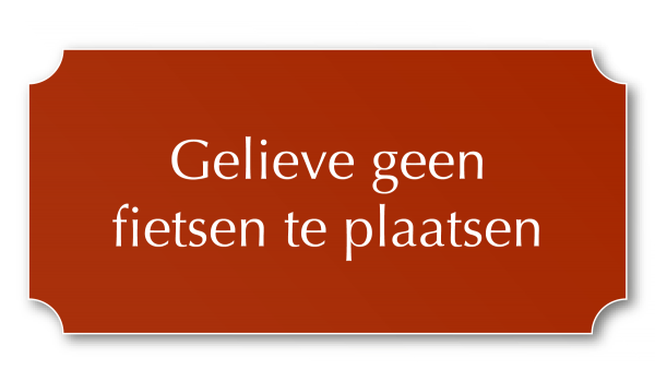 Kunststof naamplaatje sier
