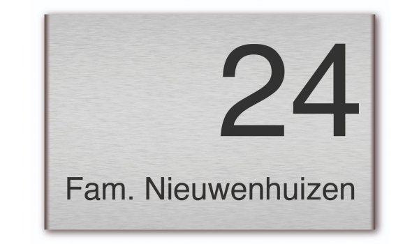 Aluminium design naambord