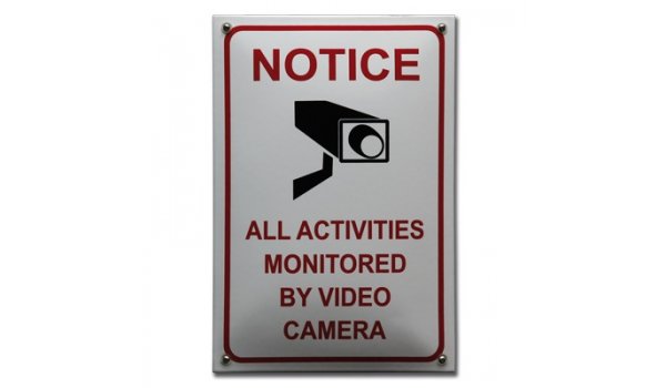 Veiligheidsbord CCTV camerabeveiliging