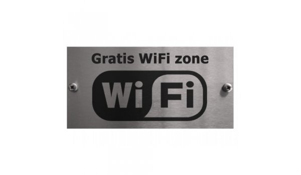 RVS gratis wifi zone bordje