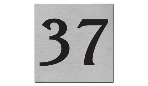 RVS huisnummerbord zelfklevend